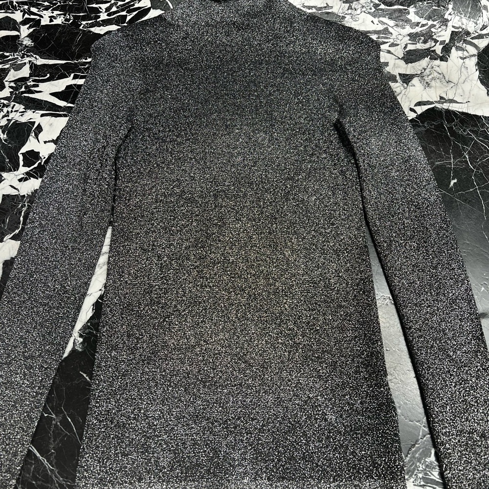 Sandro sparkling silver Women's turtleneck